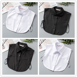 假领子女百搭假衣领毛衣衬衣装饰领内搭衣白色镂空蕾丝雪纺娃娃领