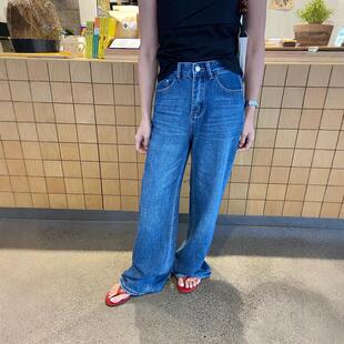 FIFTEEN 2026春韩系复古时尚百搭小个子高腰阔腿显瘦水洗牛仔裤