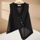 百搭显瘦宽松薄款 高级感时尚 夏季 马甲女短款 上衣背心马甲 V领无袖