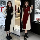 马甲两件套打底显瘦连衣裙 2025中国风时尚 新套装 014