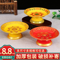 泰国进口实木镂空果盘工艺品客厅茶几摆件复古装饰水果盘