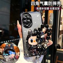 拉布布支架适用华为nova14手机壳13pro新款四角防摔12ultra高级感11全包可爱10女生9se保护套14pro带补妆镜子