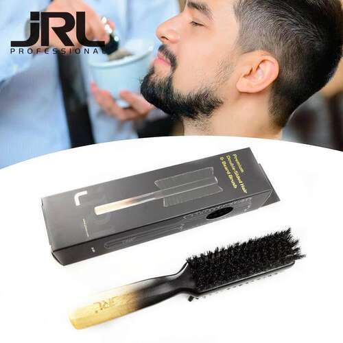 JRL复古barber油头去碎发刷实木手柄双面胡须纯猪鬃毛男士剃须刷