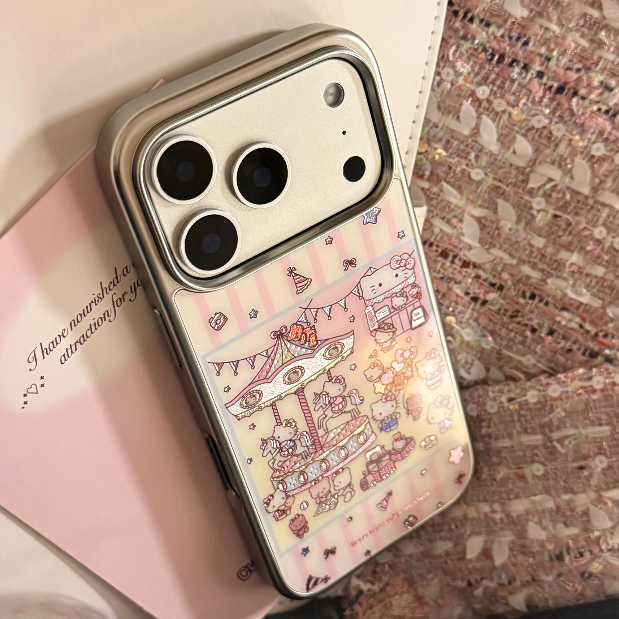 鎏金游乐园猫咪适用苹果17promax手机壳iphone16新款15pro女款14电镀12创意少女心17粉色条纹立体13硬壳挂链,3C数码配件,手机保护套/壳,淘宝优惠券,粉丝福利购,淘宝优惠卷