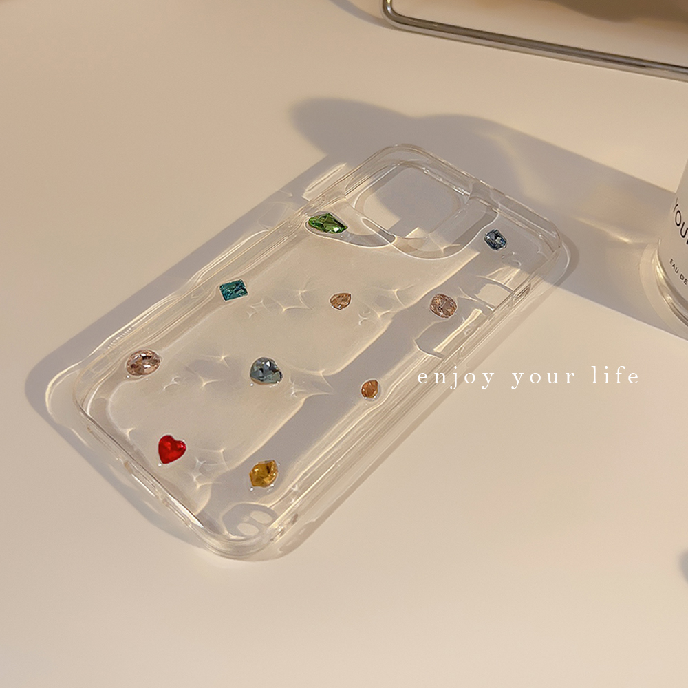 轻奢风立体彩钻滴胶适用苹果13