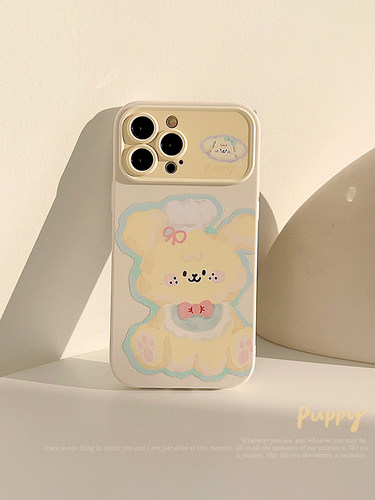 厨师狗狗适用苹果17手机壳趣味油画卡通13新款iphone16pro max少女12大视窗11全包xr防摔软壳xs保护套plus