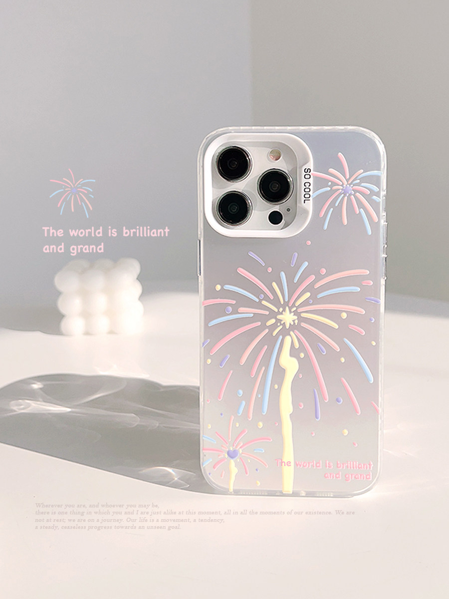 ins新年氛围冬日烟花适用16苹果17ProMax手机壳iPhone13全包15新款12Pro硬壳14Promax防摔保护套14镭射白简约,3C数码配件,手机保护套/壳,淘宝优惠券,粉丝福利购,淘宝优惠卷