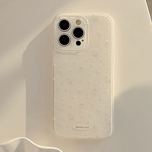 ins韩系少女清透感小碎花适用苹果16promax手机壳iphone17新款15pro女款14双层壳早春季温柔16闪粉全包软壳