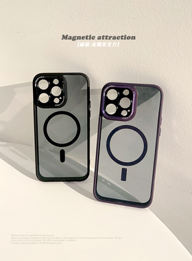 适用苹果14promax手机壳新款15金属镜头14pro硅胶14紫色透明pro小众高级感max磁吸防摔11男女iphone13保护套