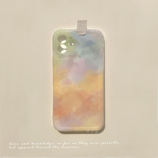 ins风云朵渐变17promax苹果iPhone11手机壳XS适用16plus保护14套13全包12小清新文艺风xr少女新款高级感xs软