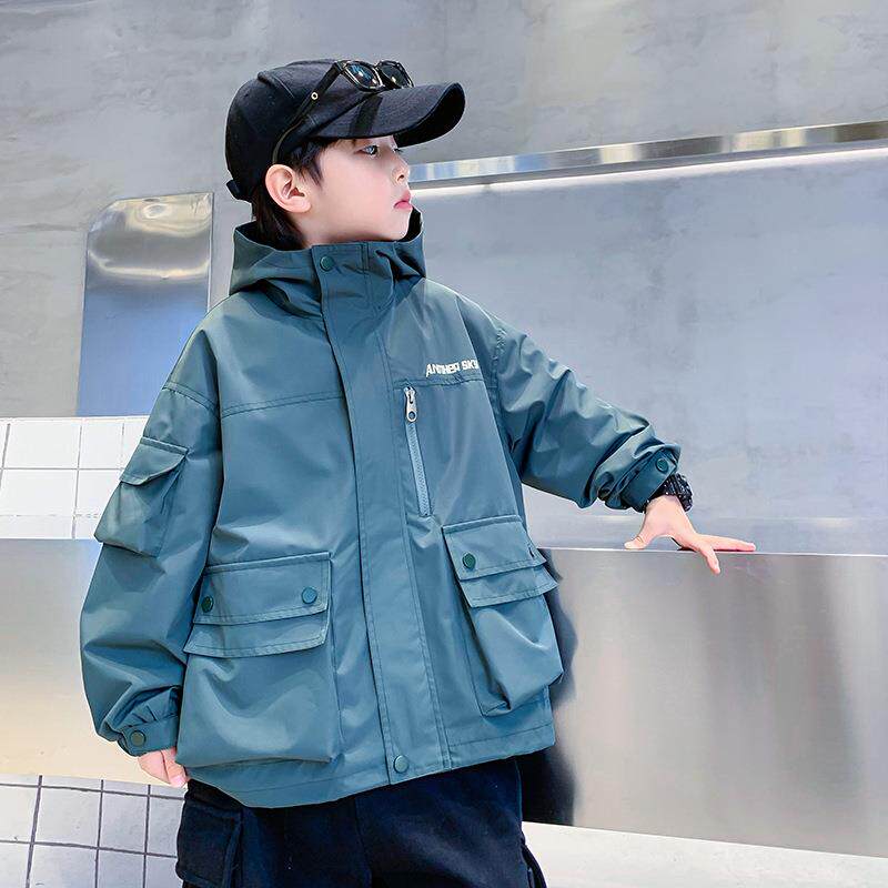 湖州织里童装儿童连帽外套秋202新5年款季男童衣服中大童秋款服装