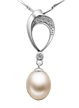 短款韩版时尚风银饰品淡水珍珠