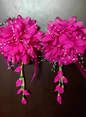 东北扭秧歌鬓角花头饰