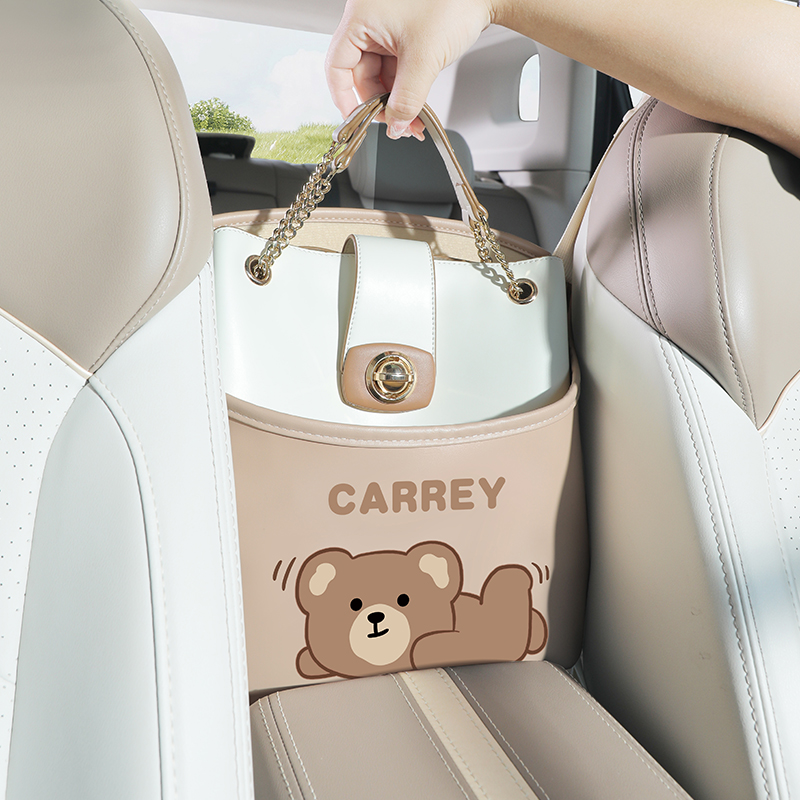 汽车座椅间储物网兜车载收纳包女士车内后背挂袋车用纸巾盒置物架