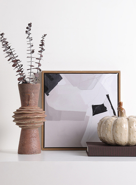 森度家居书房桌面摆件花器样板间软装陈列道具展示装饰画花艺搭配