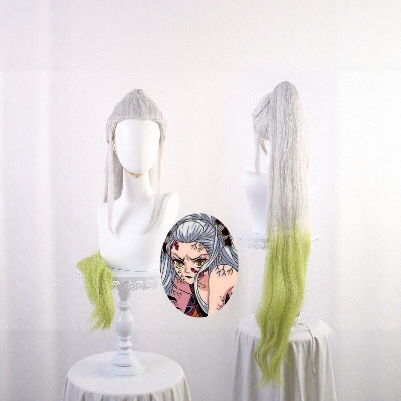 沐飞鬼灭之刃堕姬cos假发