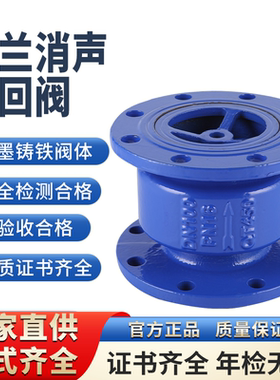 HC41X-16法兰消声止回阀卧式单向阀DN50 65 80 100止回阀