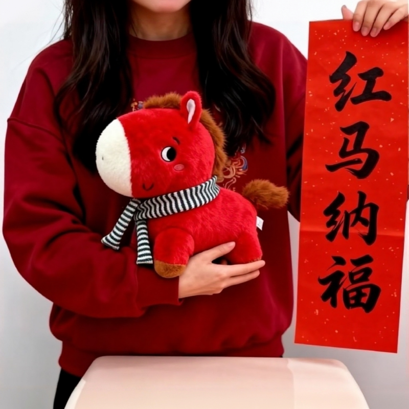 2026马年吉祥物公仔围巾小马毛绒玩偶公司年会布娃娃新年礼物女生,玩具/童车/益智/积木/模型,毛绒/玩偶/公仔/布艺类玩具,淘宝优惠券,粉丝福利购,淘宝优惠卷