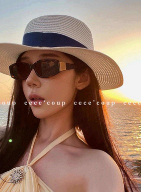 26FW复古方框墨镜太阳眼镜女