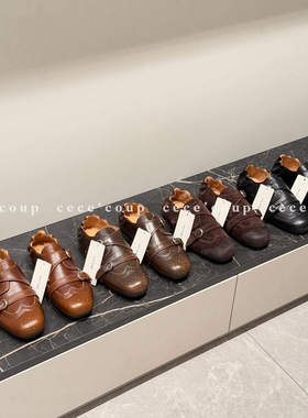 ELEVEN 匕入单品！03/27 新品 26FW 圆头平底单鞋皮带扣乐福鞋