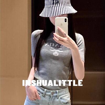 26s新款字母拼色短袖T恤女士