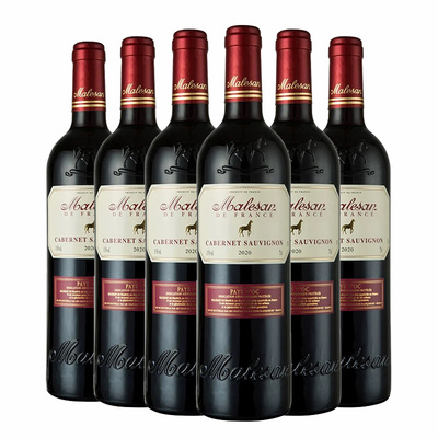 法国原瓶进口红酒 卡思黛乐玛利莎赤霞珠干红 整箱六瓶750mL*6