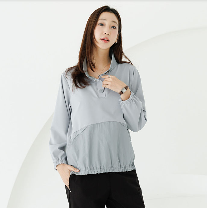 洋气立领半开领卫衣女2026春季宽松大码韩国中年女装上衣TBF1055