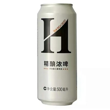 弘日啤酒 精酿浓啤 浑浊型小麦啤酒 500ml*12罐 听装国产白啤整箱