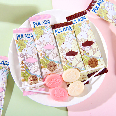 英国PULADA朴拉达原味草莓味棒棒糖结婚喜糖婚礼糖果零食散装批发
