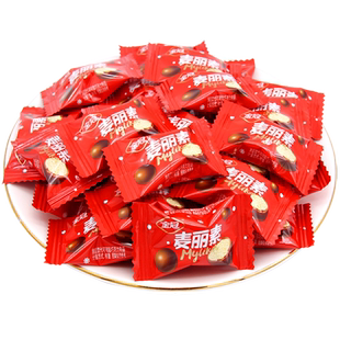 金冠麦丽素牛奶夹心巧克力豆500g约180结婚喜糖果订婚糖散装零食
