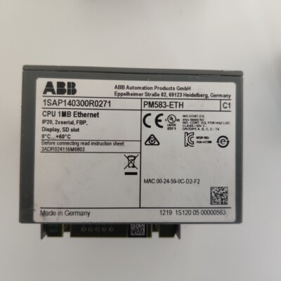ABB模块PM583-ETH  1SAP140300R0271全新原装拍前请询价