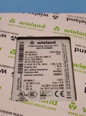 全新原装wieland威琅SNZ 4052K-A控制器R1全新原装拍前请询价