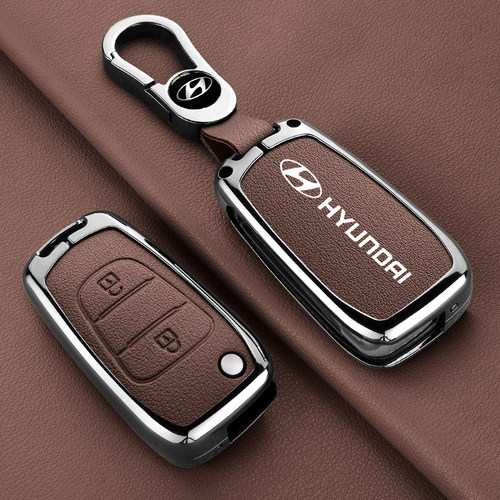 适用北京现代悦动朗动钥匙套瑞纳ix35 i30瑞奕老款领翔车壳包扣男