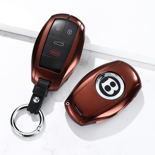 2024款宾利添越钥匙套新欧陆飞驰GT慕尚专用高档车包扣改装壳男女