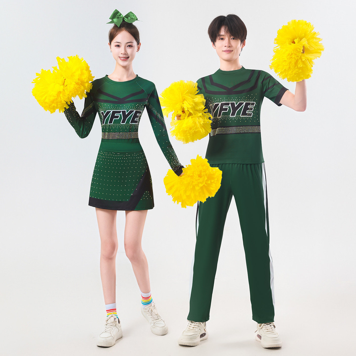 成人啦啦操比赛表演服装运动会体操高校团体操健美操啦啦队演出服