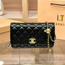 香港代购奢侈品女包小香风菱格链条包百搭小金球斜挎包女2025新款