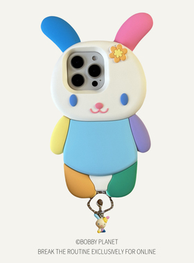 @BOBBY PLANET原创原单品质日本花小兔卡通可爱少女心三丽鸥适用iPhone17Promax手机壳苹果16543柔软硅胶新款