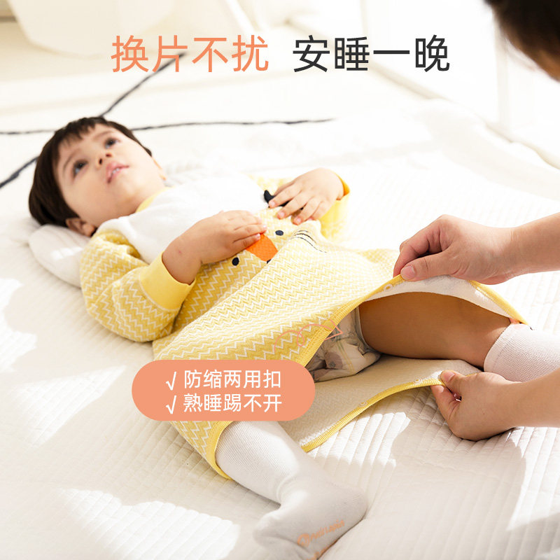 宝宝睡衣秋冬加厚婴儿睡袍儿童防踢保暖男童女睡裙冬季婴幼儿长款