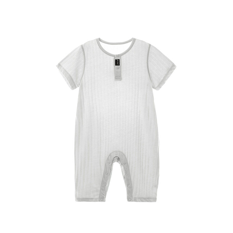 儿童短袖连体睡衣宝宝空调服夏季薄款男童家居服纯棉女童连体衣