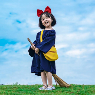 小魔女宅急便cosplay服万圣节儿童服装琪琪衣服装扮服饰连衣裙
