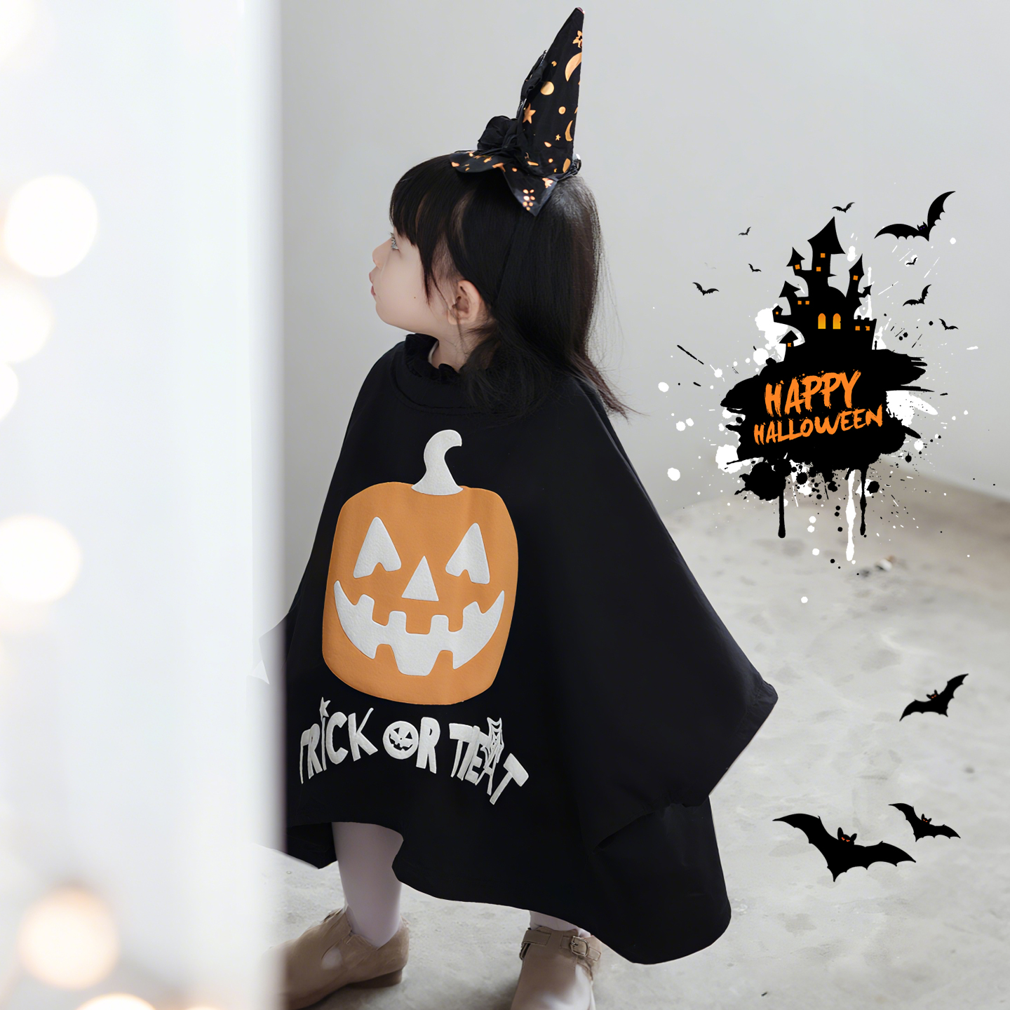 万圣节儿童服装女童装扮服饰衣服cos幽灵斗篷披风搞怪男孩幼儿园