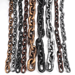 仿真铁链道具万圣节装饰鬼屋密室塑料锁链子假链条影视刑具新款