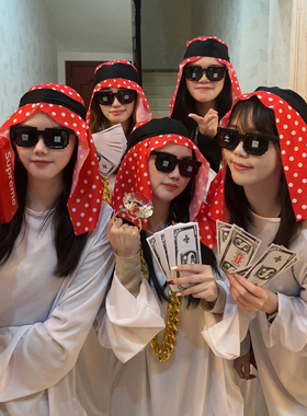 万圣节cos服装中东迪拜土豪成人女阿拉伯生日搞怪衣服装扮聚会