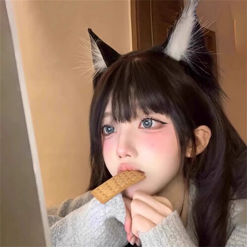 小猫咪发箍万圣节头饰女猫耳朵头箍发饰可爱兽耳cos装扮道具发夹