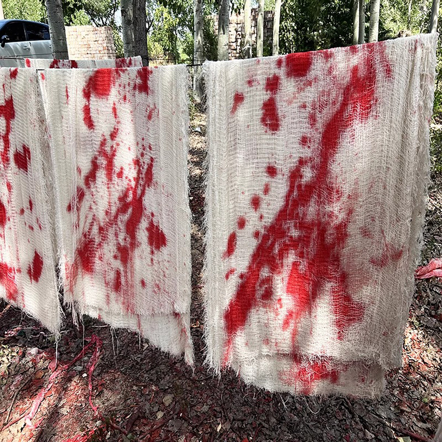 万圣节染血布密室逃脱鬼屋装饰品