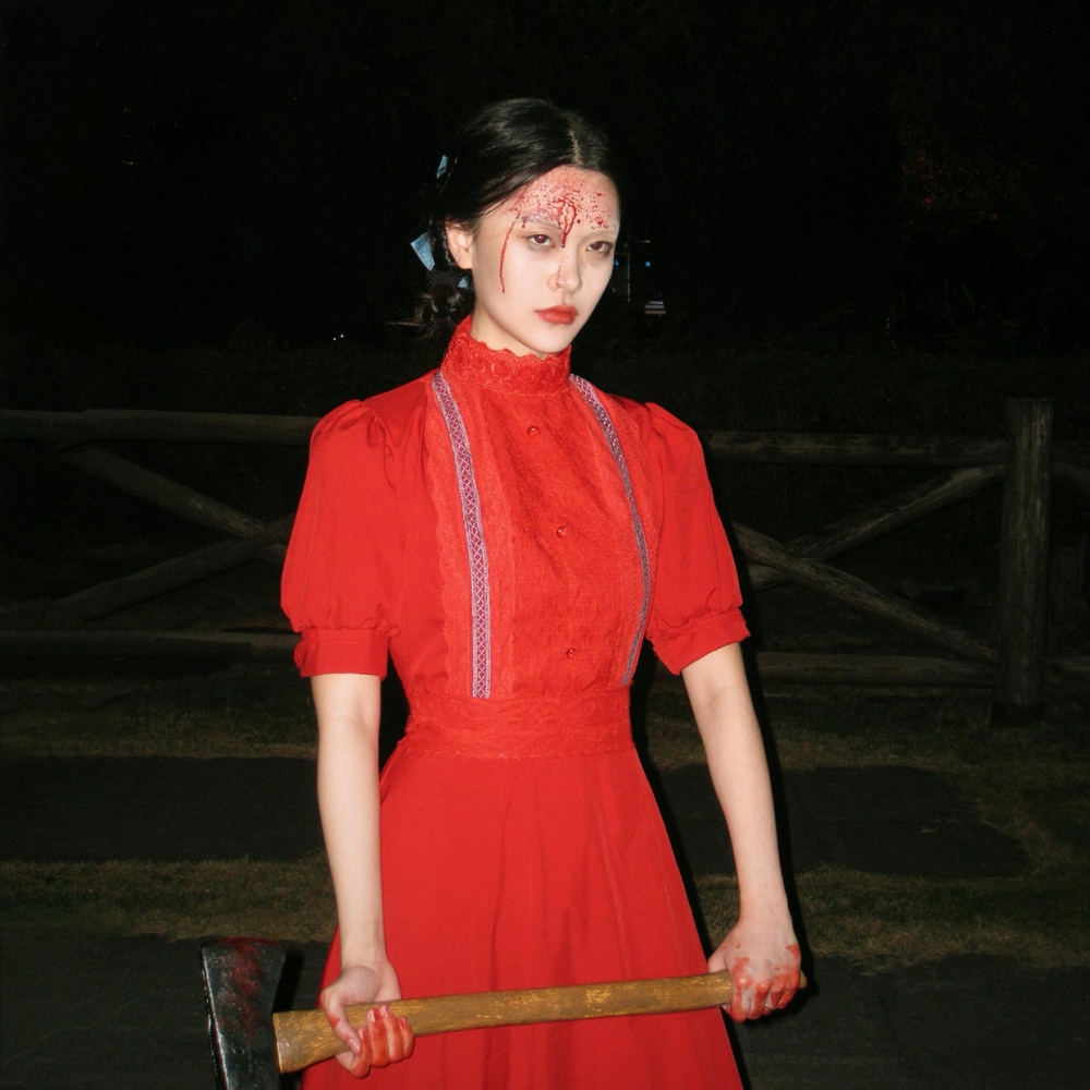 万圣节珀尔欲珠红色连衣裙衣服