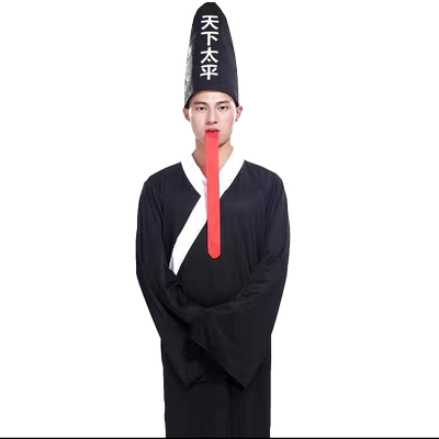 万圣节黑白无常恐怖装饰装连衣裙