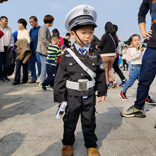 儿童警官衣服cosplay服装小警察角色扮演男孩六一演出服新款男童
