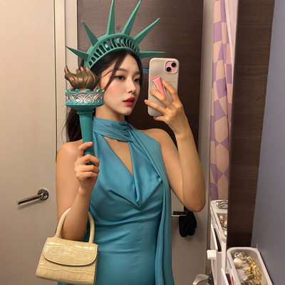 自由女神cosplay服万圣节服装女装衣服成人角色扮演装扮服饰套装