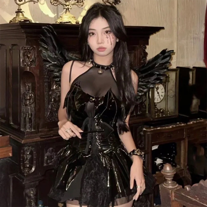 万圣节cosplay服成人服装服饰衣服女小恶魔魅魔皮裙情趣性感套装